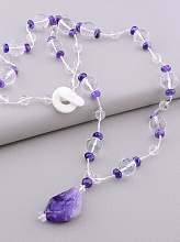 картинка Бусы Горный хрусталь Аметрин 75 см от магазина Wolves