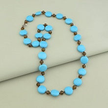 картинка Бусы 'SUNSTONES' Бирюза Чешский хрусталь 68 см от магазина Wolves