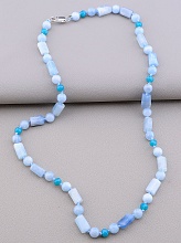 картинка Бусы 'SUNSTONES' Аквамарин Чешский хрусталь 51 см от магазина Wolves