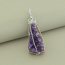 картинка Кулон Аметист 55x20мм от магазина Wolves