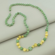 картинка Бусы 'SUNSTONES' Цитрин Нефрит 78 см от магазина Wolves