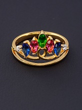 картинка Кольцо 'XUPING' Фианит  (позолота 18к) от магазина Wolves