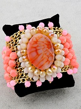 картинка Браслет Агат Чешский хрусталь 20 см от магазина Wolves