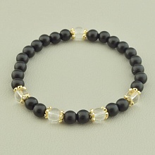 картинка Браслет 'SUNSTONES' Шунгит Горный хрусталь 17 см от магазина Wolves