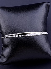 картинка Браслет 'Saiya' Фианит 17 см (родий) от магазина Wolves