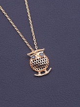 картинка Подвеска Фианит 40 см (позолота 18к) от магазина Wolves