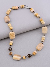 картинка Бусы 'SUNSTONES' Яшма Чешский хрусталь 39 см от магазина Wolves