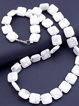 картинка Бусы Кахолонг 60 см от магазина Wolves