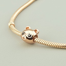 картинка Шарм серебряный, позолоченный с эмалью 'Pandora style' от магазина Wolves