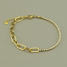 картинка Браслет 'XUPING' Фианит 17 5 см (позолота 18к (лимонная)) от магазина Wolves