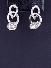 картинка Серьги Фианит (родий) от магазина Wolves