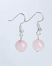 картинка Элитные Серьги Розовый кварц №2 от магазина Wolves