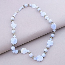 картинка Бусы 'SUNSTONES' Сапфирин Серебро(925) 54 см от магазина Wolves