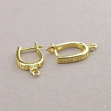 картинка Швензы Пара Фианит позолота 18к (лимонная) 17х2см от магазина Wolves