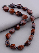 картинка Бусы Обсидиан Чешский хрусталь 48 см от магазина Wolves