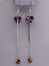 картинка Серьги с фианитом, родиевое покрытие, Juleeze от магазина Wolves