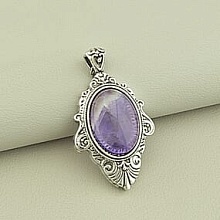 картинка Кулон Аметист 55x30мм от магазина Wolves