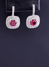 картинка Серьги 'Big Dipper' Фианит (родий) от магазина Wolves