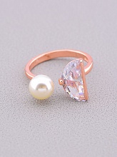 картинка Кольцо 'FJ' Сrystal Бижутерный сплав от магазина Wolves