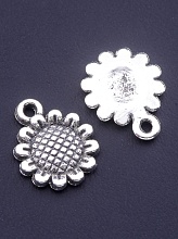 картинка Кулон подсолнух цвет серебро 14 штук от магазина Wolves