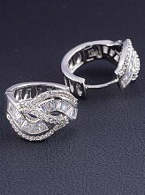 картинка Серьги 'XUPING' Фианит (родий) от магазина Wolves