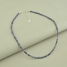 картинка Подвеска 'SUNSTONES' Сапфир Серебро(925) 42 см от магазина Wolves