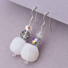 картинка Серьги Кварц Чешский хрусталь от магазина Wolves