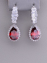 картинка Серьги 'XUPING' Фианит (родий) от магазина Wolves