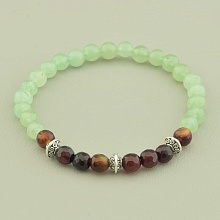 картинка Браслет 'SUNSTONES' Нефрит Агат 18 см от магазина Wolves