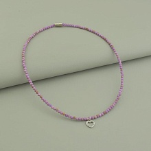 картинка Бусы на магните из фосфосидерита и фианита, фиолетовые от магазина Wolves