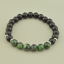 картинка Браслет 'SUNSTONES' Агат Цоизит 18 см от магазина Wolves