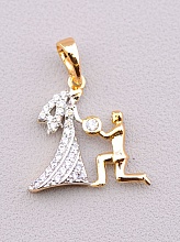 картинка Кулон 'XUPING' Фианит  (позолота-родий) от магазина Wolves