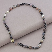 картинка Бусы 'SUNSTONES' Агат Чешский хрусталь 50 см от магазина Wolves