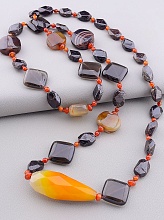 картинка Бусы Агат Раухтопаз Гранат 90 см от магазина Wolves