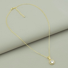 картинка Подвеска 'Saiya' Фианит 40 см (позолота 18к (лимонная)) от магазина Wolves