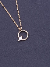 картинка Подвеска Фианит 40 см (позолота 18к) от магазина Wolves