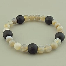 картинка Браслет 'SUNSTONES' Шунгит Агат 20 см от магазина Wolves