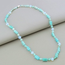 картинка Бусы 'SUNSTONES' Амазонит Чешский хрусталь 51 см от магазина Wolves