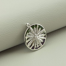 картинка Кулон Фианит 20х20 (родий) от магазина Wolves