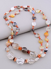 картинка Бусы Раухтопаз Горный хрусталь Агат 96 см от магазина Wolves