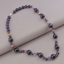 картинка Бусы 'SUNSTONES' Аметист Чешский хрусталь 58 см от магазина Wolves