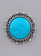 картинка Брошь Бирюза 35x35мм от магазина Wolves