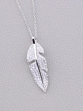 картинка Подвеска 'Saiya' Фианит 41 см (родий) от магазина Wolves