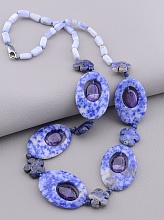 картинка Бусы Содалит Аметист Сапфирин 54 см от магазина Wolves