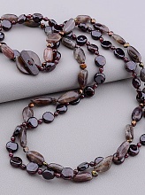 картинка Бусы Солнечный камень Гранат 65 см от магазина Wolves