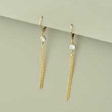 картинка Серьги 'XUPING' Фианит (позолота 18к) от магазина Wolves