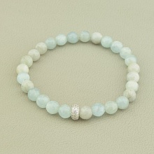 картинка Браслет 'SUNSTONES' Аквамарин Серебро(925) 17 см от магазина Wolves