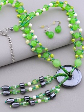 картинка Бусы Гематит Чешский хрусталь 52 см от магазина Wolves