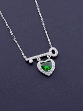 картинка Подвеска 'XUPING' Фианит 45 см (родий) от магазина Wolves