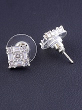 картинка Серьги 'Big Dipper' Фианит (родий) от магазина Wolves